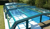 Schwimmbadüberdachung aus Acrylglas, 6mm glasklar